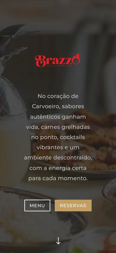 O site do Brazzo no telemóvel.